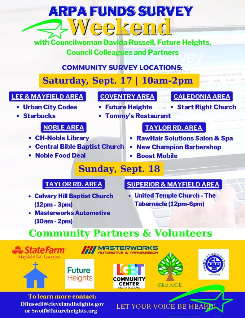ARPA Funds Survey Weekend - Sept 17 & 18